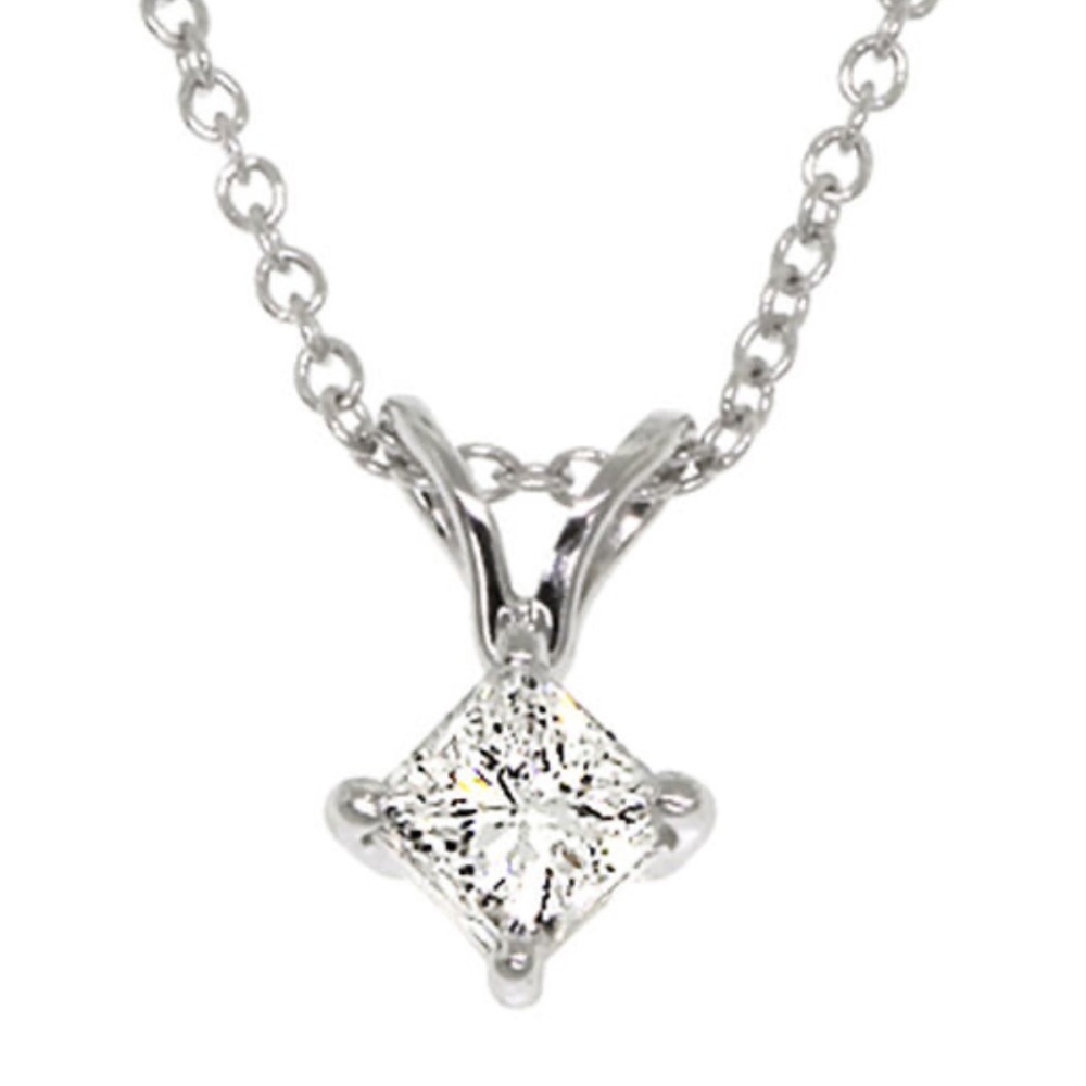 Princess Cut Diamond Pendant 14K, 1/4 ct. Reg $599